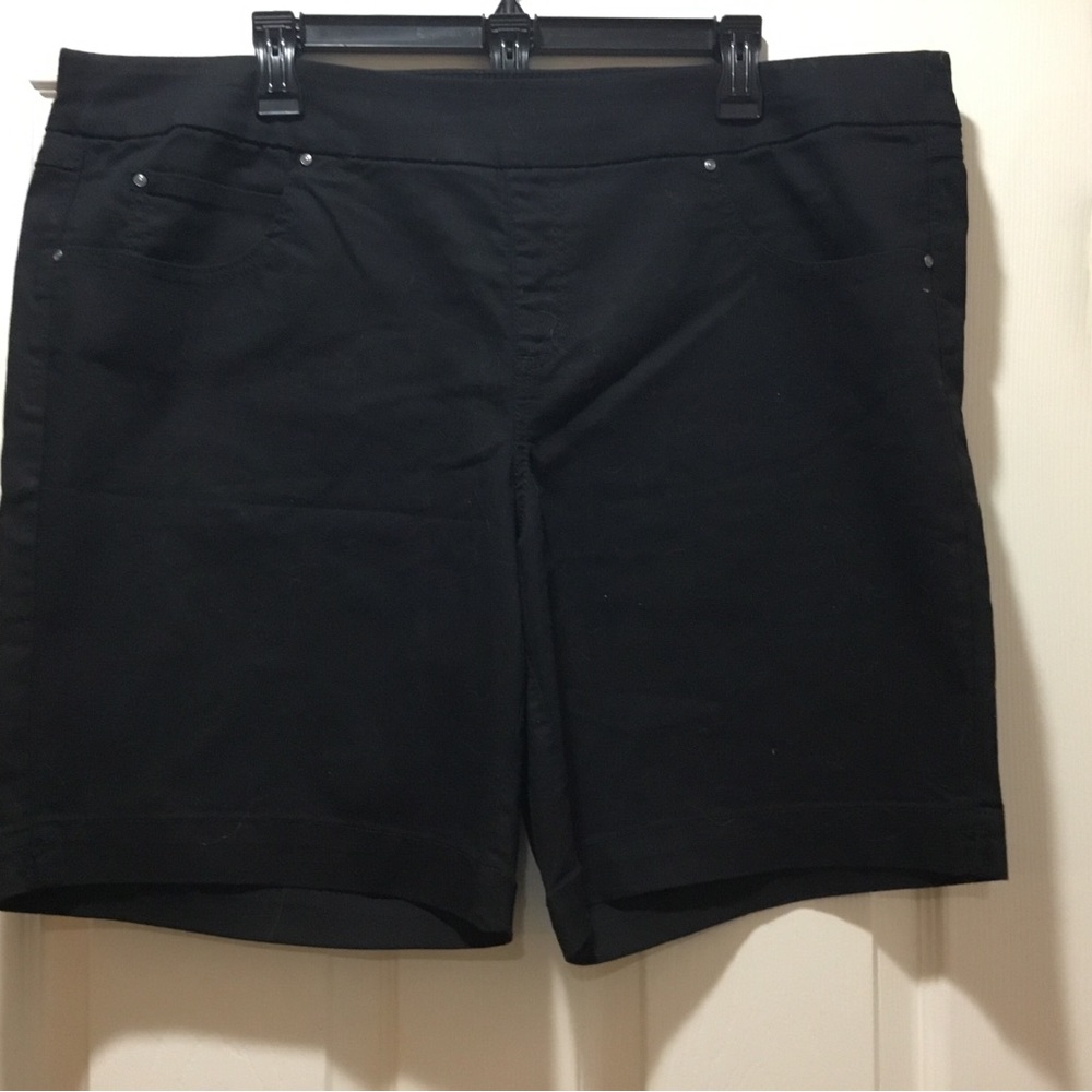 Woman’s Terra & Sky Pull on Black Shorts, Size 1X